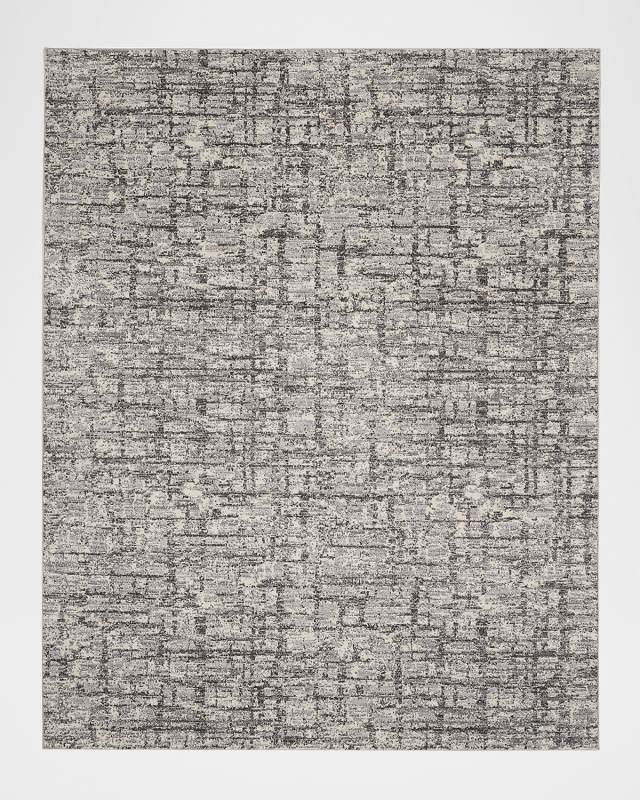 Rush Ivory/Grey Power-Loomed Rug, 8' x 10'